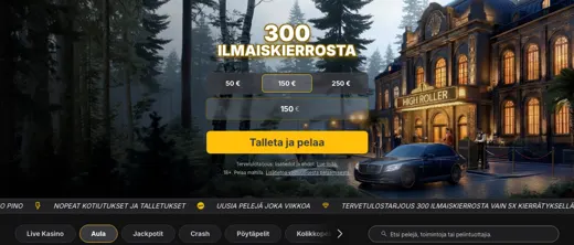 Kasinon aula ja pelikategoriat